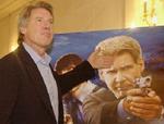 Ford på job, hvor han promoverer sin seneste film, Hollywood Cops. Foto: AP 