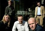 Politikens redaktion i Sverige, fra venstre Ole Friis, Kristina Olsson, Jakob Nielsen, Stig Ørskov og Michael Jarlner. - Foto: Miriam Dalsgaard. 