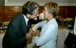 Jelved og Lykketoft til Jelveds reception i anledning af hendes fødselsdag. - Arkivfoto: Thomas Willmann. 