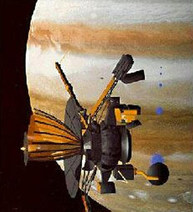 Galileo i kredsløb om Jupiter. Foto: Nasa 