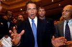 Arnold Schwarzenegger i Los Angeles torsdag aften. - Foto: AP 