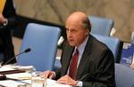 Den amerikanske FN-ambassadør John Negroponte under nattens møde i Sikkerhedsrådet. - Foto: AP 