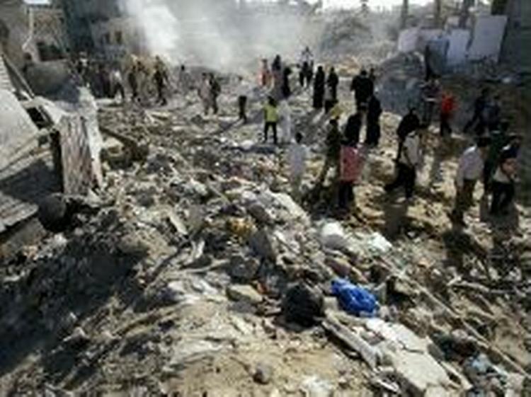 Rafah-lejren ligner et jordskælvsområde, siger en FN-embedsmand. - Foto: AP 