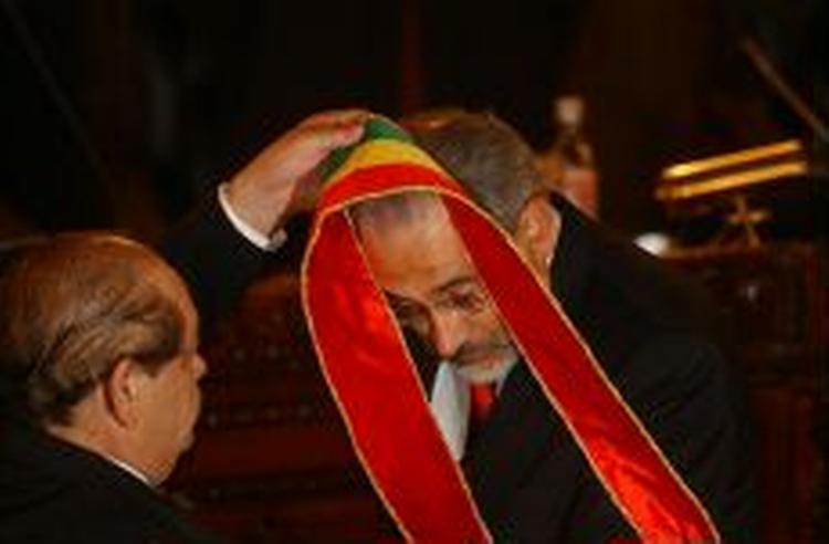 Mesa under indsættelsen som Bolivias nye præsident. - Foto: AP 