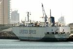Skibet, da det var i land i Kuwait den 3. oktober. - Foto: AP 