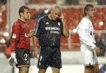 På trods af en enkelt scoring kunne Real Madrids Ronaldo ikke finde meget at glæde sig over i opgøret mod Sevilla. - Foto: AP!   � 