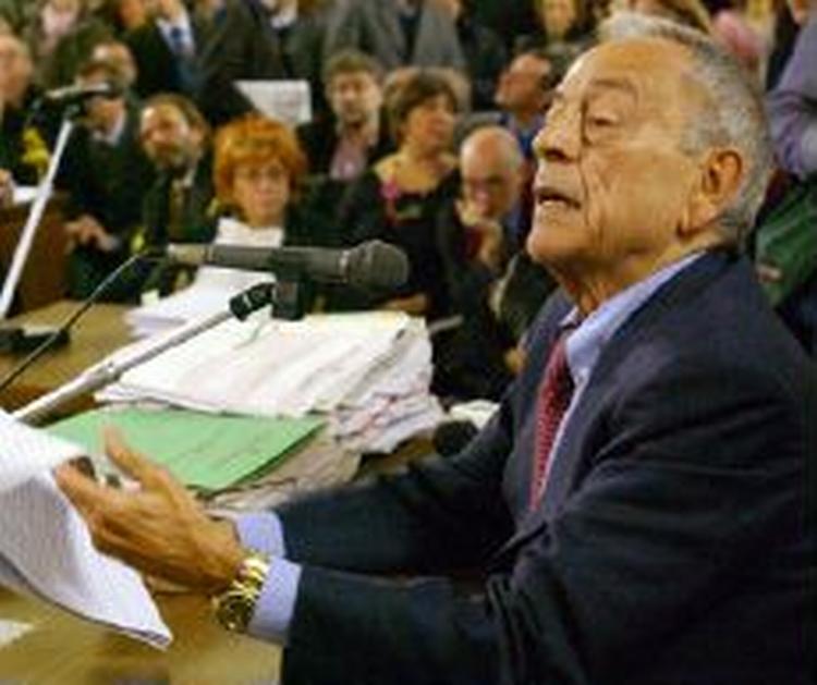 Cesare Previti under det sidste retsmøde. - Foto: AP 