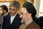 Mohammad Khatamis (th) udtalelser faldt på et møde i Geneve. - Foto: AP 