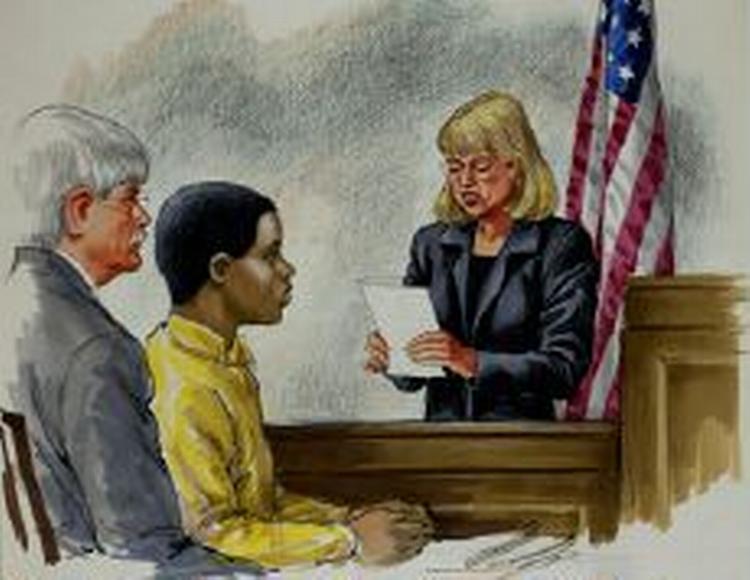 Malvo var kun 17, da han sammen med en 42-årig mand skabte rædsel i Washington-området med umotiverede snigskytteangreb mod tilfældige amerikanere. - Foto: AP 