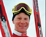 Johnny Albertsens ski blev ødelagt ved styrtet. - Arkivfoto: Claus Bonnerup 