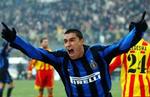 Ivan Cordoba jubler efter at have bragt Inter foran i hjemmekampen mod Lecce. - Foto: AP 