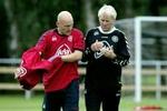Thomas Gravesen er ramt af karantæne til den første kamp i Portugal. Inden da har han haft mulighed for at pudse formen af mod blandt andet Estland. - Foto: Thomas Wilmann 