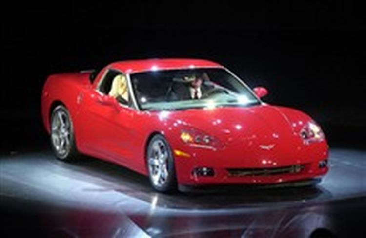 Den nye Chevrolet Corvette er mindre end forgængeren - men ikke langsommere. Foto: AP 