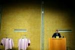 Lars Løkke Rasmussen på talerstolen efter fremlæggelsen af strukturoplægget. - Foto: Lars Skaaning 