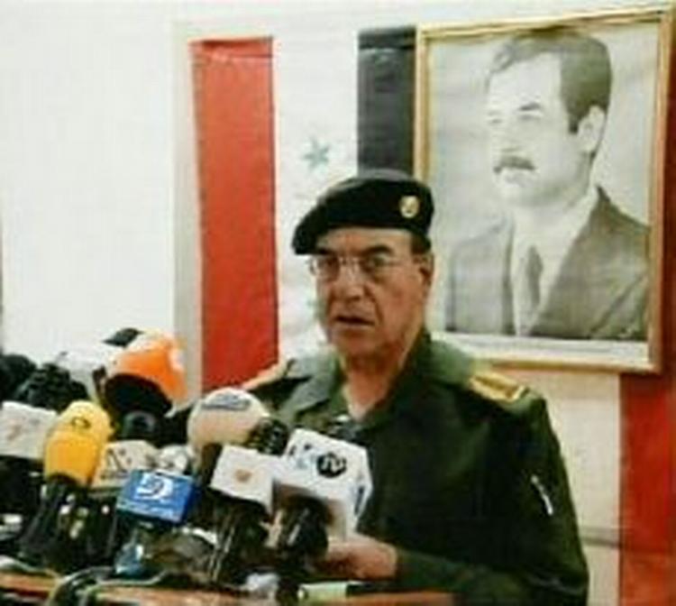 Saddam Husseins informationsminister fik tilnavnet "Komiske Ali" for sine virkelighedsfjerne pressekonferencer op til amerikanernes invasion af Bagdad. - Arkivfoto: AP 