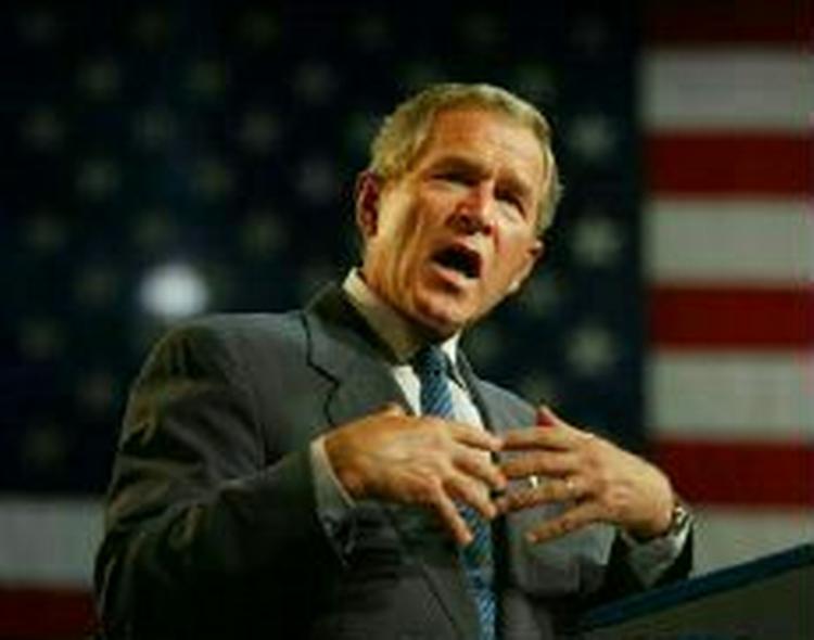 præsident George W. Bush nævner så godt som aldrig de højreekstremister, der tidligere har gennemført angreb i USA. - Foto: AP 