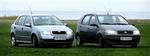 Skoda Fabia (t.v) og Fiat Punto - to oplagte konkurrenter i den lille dieselklasse. Foto: Jakob Ehrbahn 