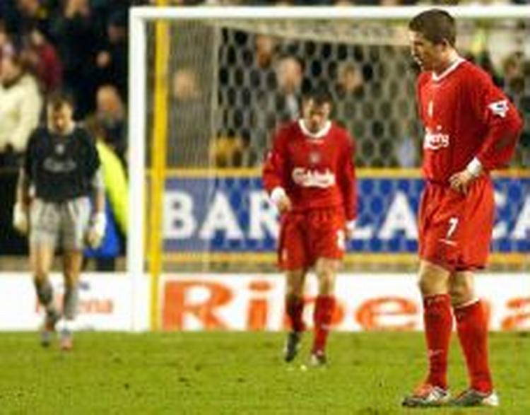 Liverpools spillere ærgrede sig over den sene udligning. - Foto: AP 