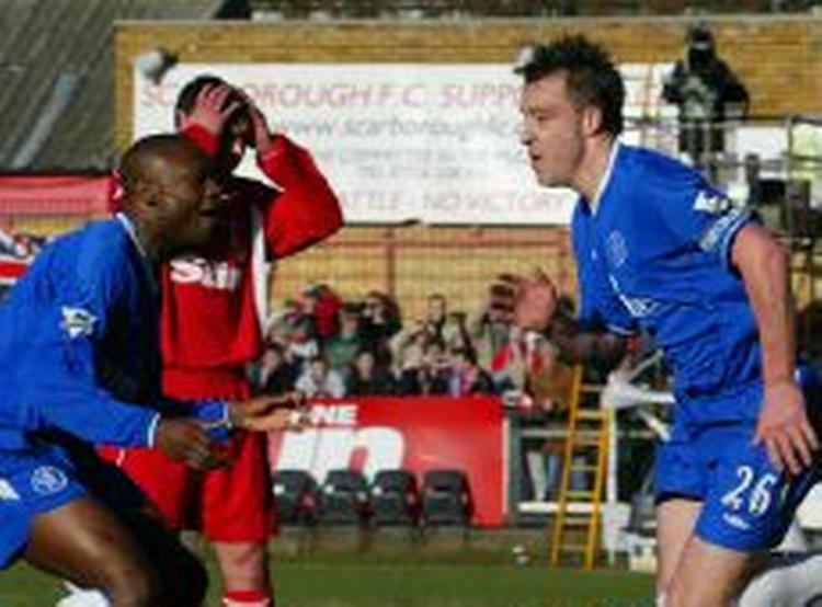 John Terry jubler efter at have scoret kampens eneste mål. - Foto: AP 