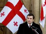 36-årige Saakashvili holder tale i forbindelse med sin indsættelse. - Foto: AP 