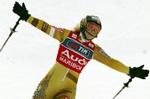 Pärson breder vingerne ud efter sejren i Maribor. - Foto: AP 