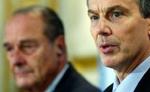 Inden krigen mod Irak følte den franske præsident Jacques Chirac sig øjensynligt truet af Blair. - Foto: AP 