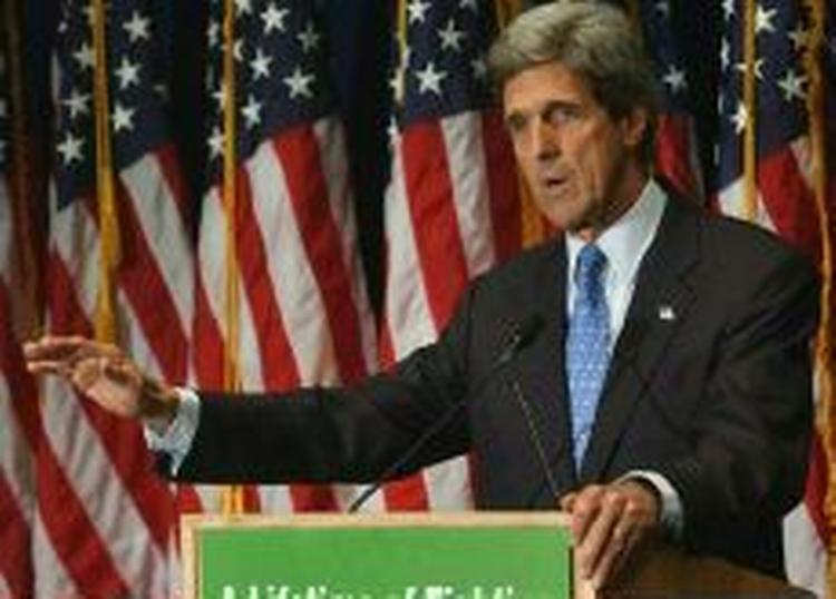 Demokraten, John Kerry, har indtil videre modtaget et bidrag på omkring 40.000 kroner. - Foto: AP 