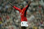 Louis Saha efter sin første scoring for United. - Foto: AP 