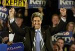 En sejrssikker John Kerry ved et vælgermøde i Richmond, Virginia, i lørdags. - Foto: AP 
