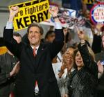 John Kerry og hans kone Teresa efter sejren i nat. - foto: AP 