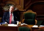 Skatteminister Svend Erik Hovmand under Folketingets lange afslutningsdebat. En gruppe unge politikere har forsøgt at få de skæve mødetider gjort mere familievenlige. Hidtil uden held. Arkivfoto: Toke Hage 