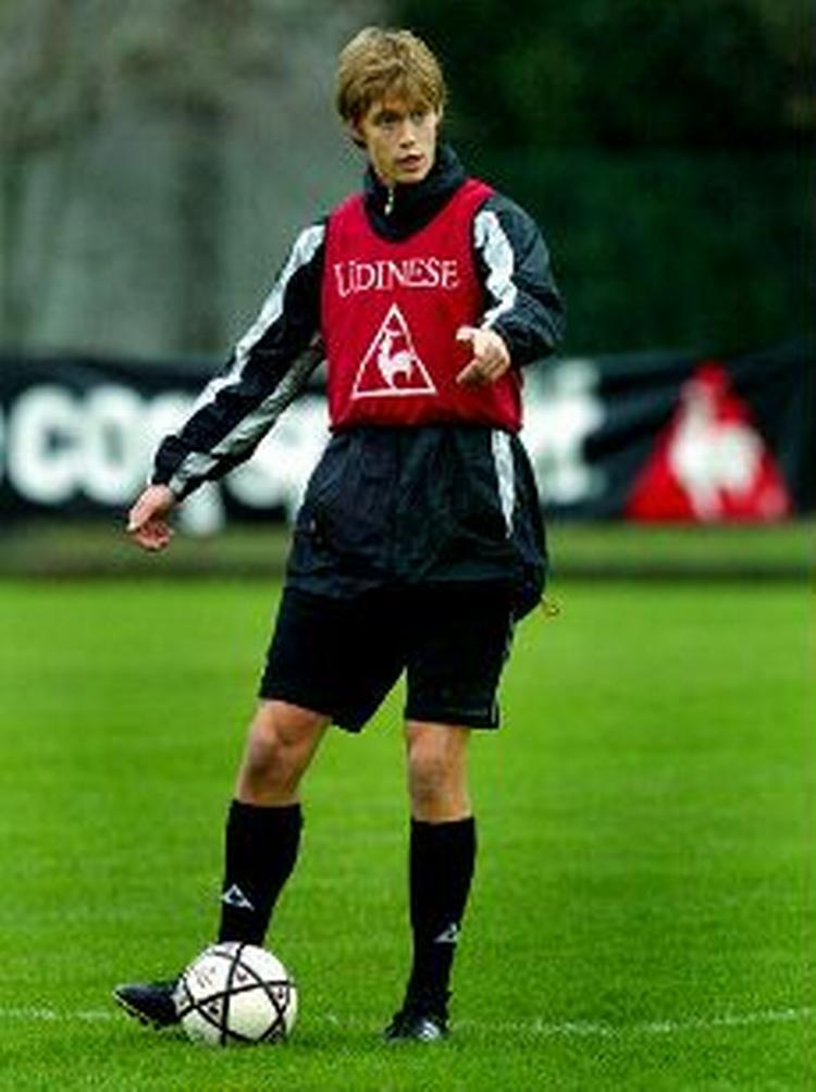 Krøldrup under træning i Udinese. - Foto: Lars Poulsen 