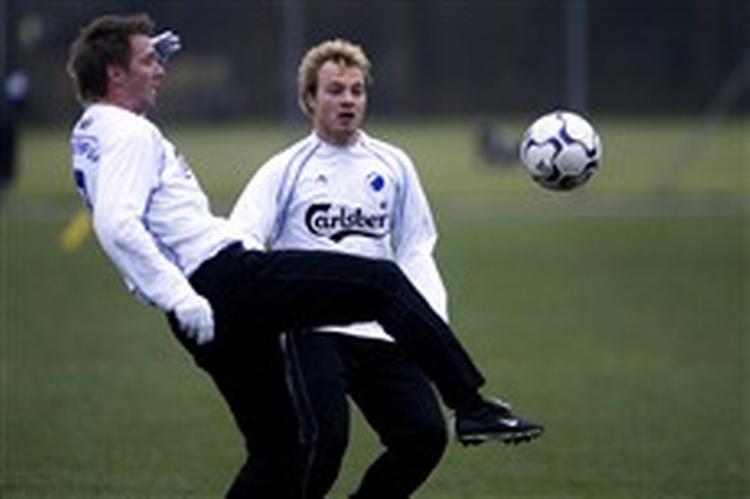 FCK´s nye drenge. Michael Silberbauer og Lars Jacobsen. - Foto: Thomas Wilmann 