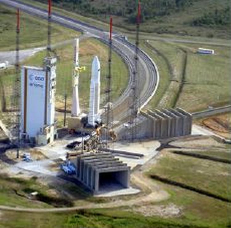Raketten skal opsendes fra rumbasen Kourou i Fransk Guyana. - Foto: AP 
