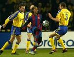 FC Barcelona kom under pres i slutningen af første halvleg. - Foto: Jens Dresling 