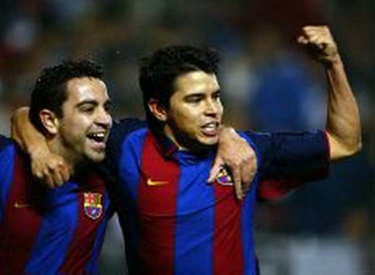 Javier Saviola scorede til 2-0. - Foto: AP 