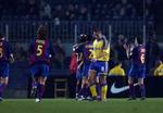 Barcelona-træner Frank Rijkaard havde gerne set flere jubelscener efter scoringer, men forklarede at Brøndbys defensiv holdt Barcelona fra flere mål. - Foto: Finn Frandsen 
