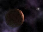 Modelfoto af den nyopdagede 'planet', Sedna, der atter har sat en diskussion i gang omkring, hvad der egentlig definerer en planet. resultatet kan blive, at Pluto ikke længere kan kaldes en planet. - Modelfoto: AP 