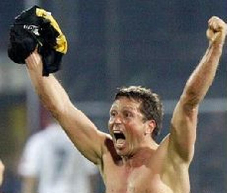 Willi Landgraf jubler over sejren. - Foto: AP 