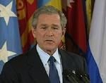 'Der findes ingen neutrale områder mellem det gode og det onde', siger den amerikanske præsident. - Foto: AP 