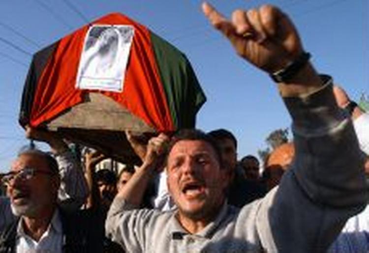 Palæstinenserne er rasende over drabet på Yassin. - Foto: AP 