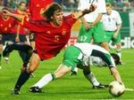 Carlos Puyol blev skadet i første halvleg af Barcelonas 0-0-kamp mod Celtic i torsdags. - Foto: AP 