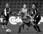 Brøndbys kvinder tabte for første gang i dette års UEFA Cup, da Umeå vandt 3-2 på Brøndby Stadion.   Foto: Jens Dresling 