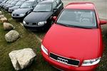 Et sjældent syn: en rød Audi. Den holder heller ikke sin værdi så godt som de grå. Foto: Thomas Borberg 