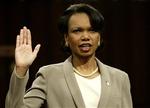 Præsident Bush har rost Condoleeza Rice for hendes forklaring under høringen. - Foto: AP 