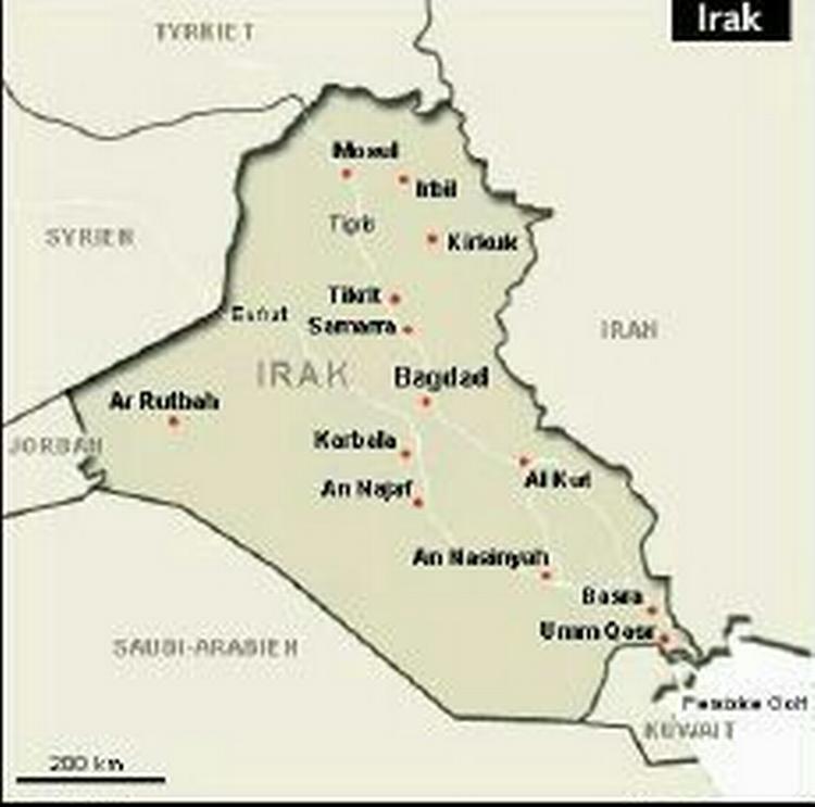 Fallujah ligger 60 kilometer vest for Bagdad. 
