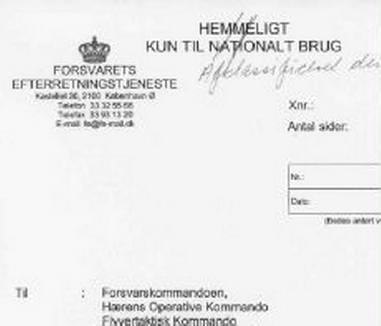 Forsvarets Efterretningstjeneste offentliggjorde i dag ti rapporter med trusselsvurderinger vedrørende Irak. 