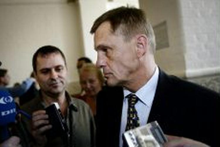 Svend Aage Jensby var yderst fåmælt efter mødet i Folketinget i går, hvor han lagde ryg til hård kritik fra oppositionen. - Foto: Miriam Dalsgaard 
