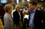 Kommende regeringspartnere? Marianne Jelved, Holger K. Nielsen og Frank Jensen har diskuteret muligheden på SF´s landsmøde. - Foto: Jens Dresling 