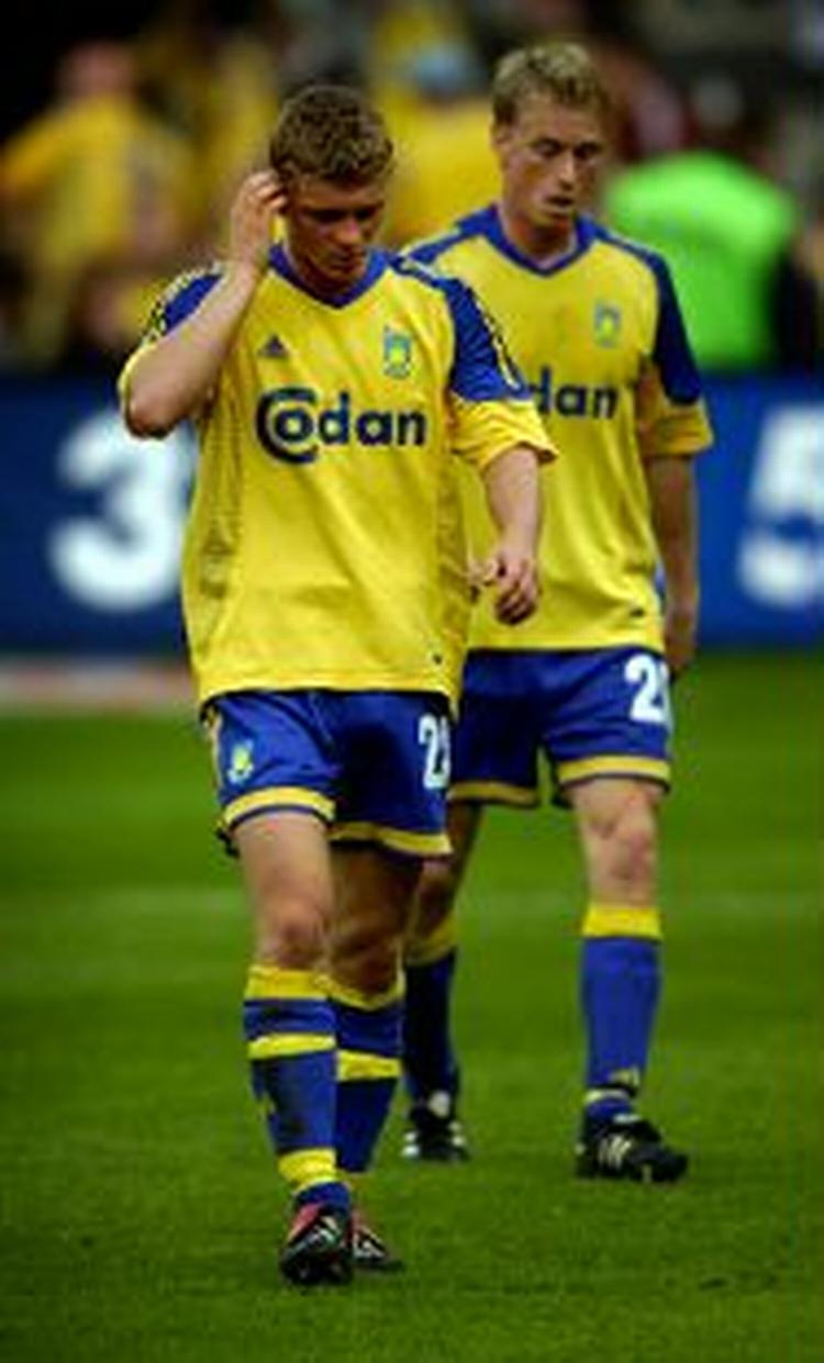 Der er noget at tænke over for Brøndby-spillerne inden torsdagens kamp mod FCK. - Foto: Jens Dresling 